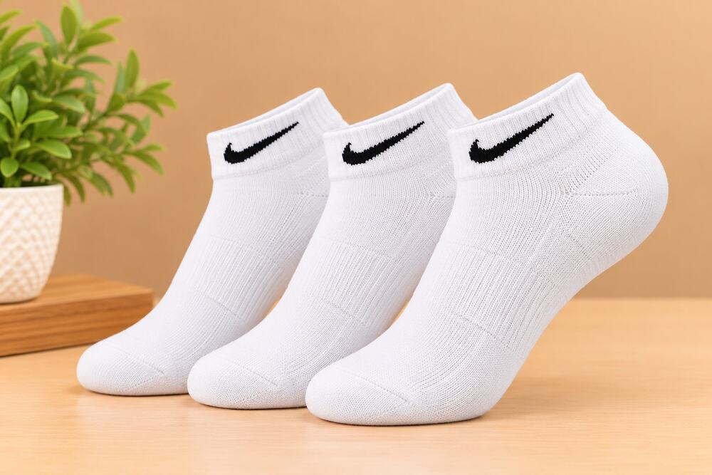 NWT Nike Everyday Cushion Low Socks 3-Pack White/Black X-Large Unisex